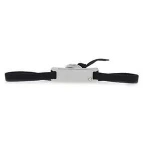 Bracelet Les Interchangeables A55696 - Plaque Ruban Lisse Strasse Noir Palladium Les Interchangeables | 3 Suisses