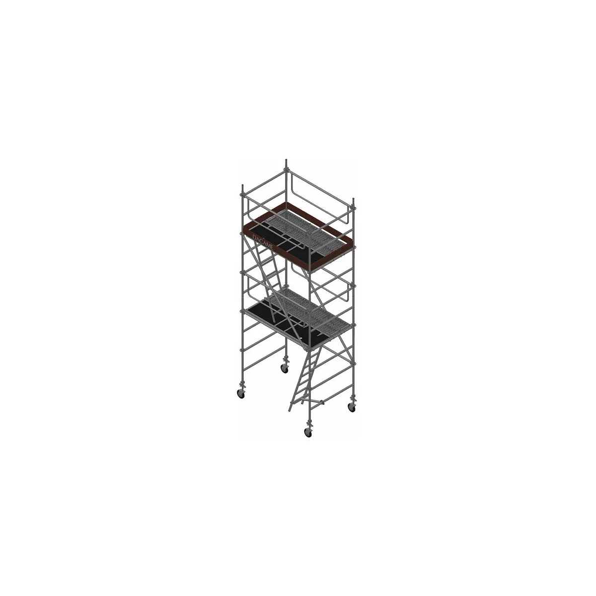 Echafaudage roulant acier SYS-FAST PLUS Hauteur 6.25 m - DACAME 