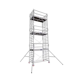 Echafaudage roulant alu Docker 150 -L 2,54 - HT travail 5.90 m Duarib