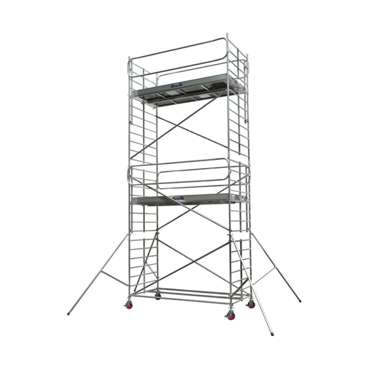 Echafaudage roulant alu Docker 150 -L 2,95 - HT travail 10.90m Duarib