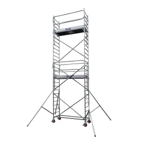 Echafaudage roulant alu Docker 85 - L 2,05 - HT travail 8,90m Duarib