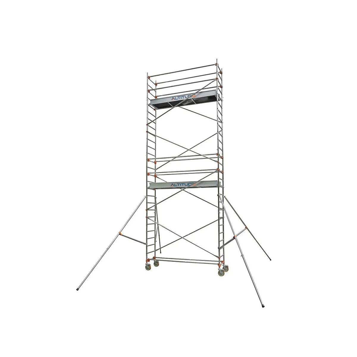 Echafaudage roulant aluminium AL 255 - Hauteur travail 4,90 m -Duarib