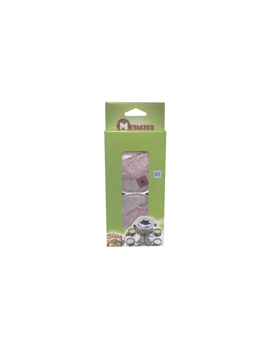 Lot de 2 barquettes d'alcool gélifié - METALTEX