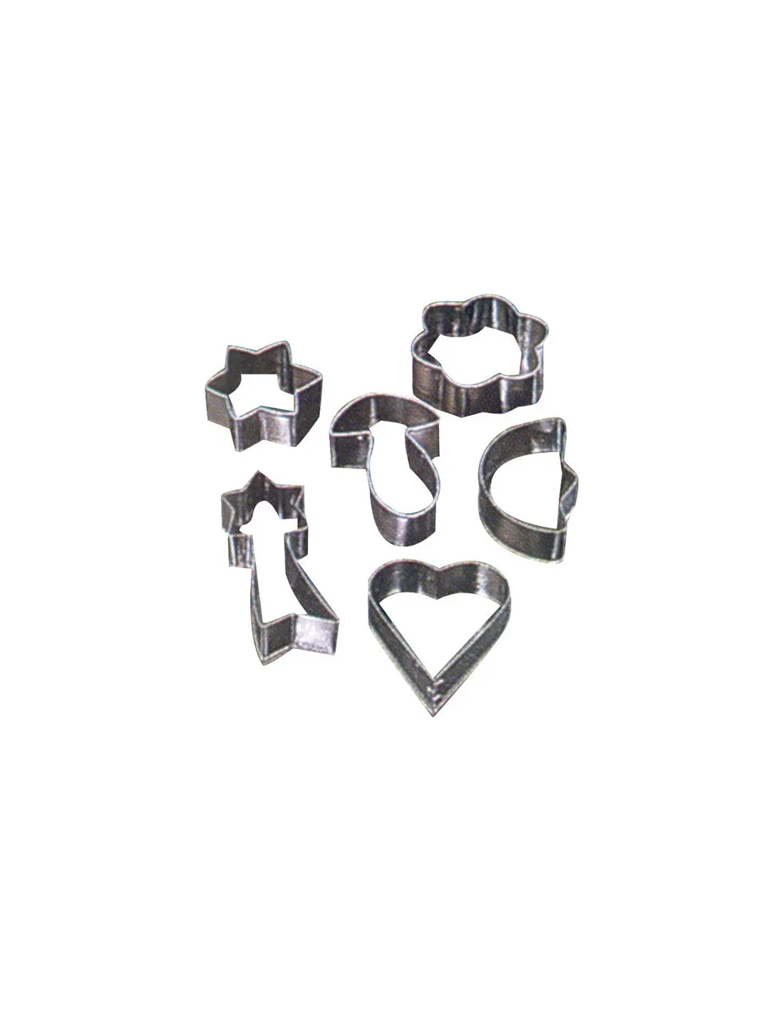 Lot de 6 découpoirs à pâtes en inox - METALTEX