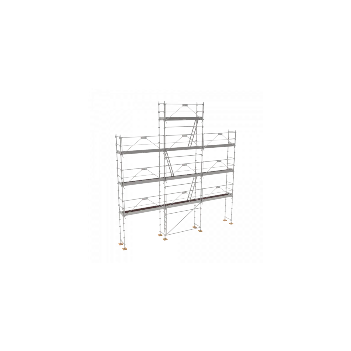 Lot Echafaudage R200 Record Pignon 88m² (alu/bois) Tubesca Comabi 