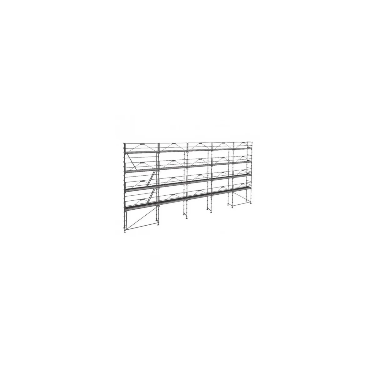 Lot Echafaudage R200 Record Premium 160 m² (alu/bois) Tubesca Comabi 