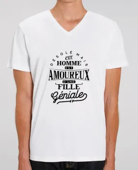 T-shirt homme Amoureux fille géniale par Original t-shirt